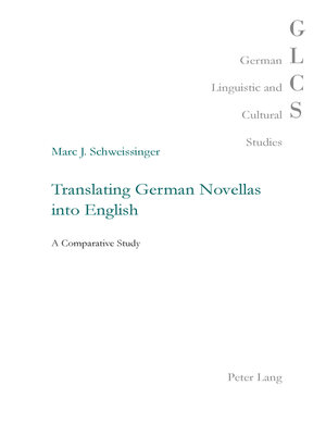 cover image of Translating German Novellas into English